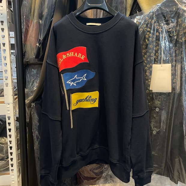 (정품/새상품) 폴앤샤크 네이비 깃발 패치 맨투맨