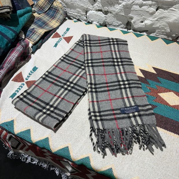 버버리 빈티지 채크패턴 머플러
