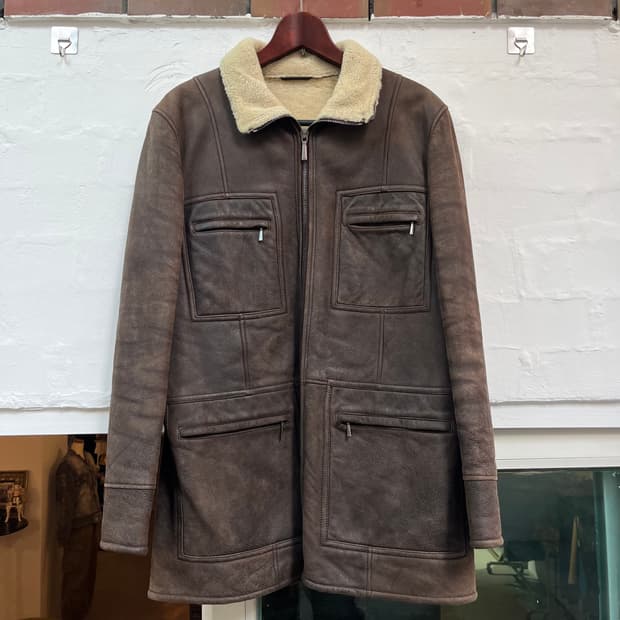 Dunhill 램스킨 무스탕 하프 자켓 Men L
