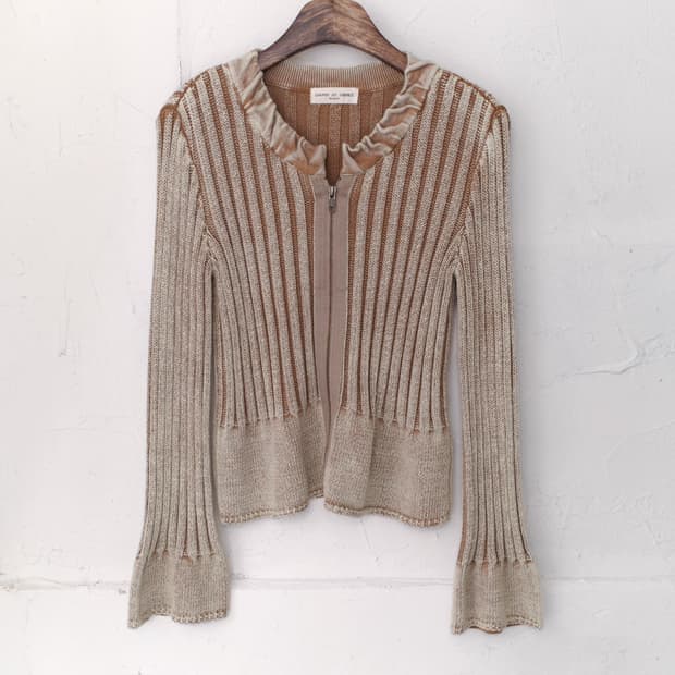 knit zip-up