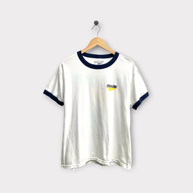 빈티지 Piscator마크 링거 티셔츠 L