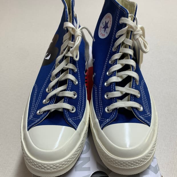 꼼데가르송 플레이 컨버스 하이 블루