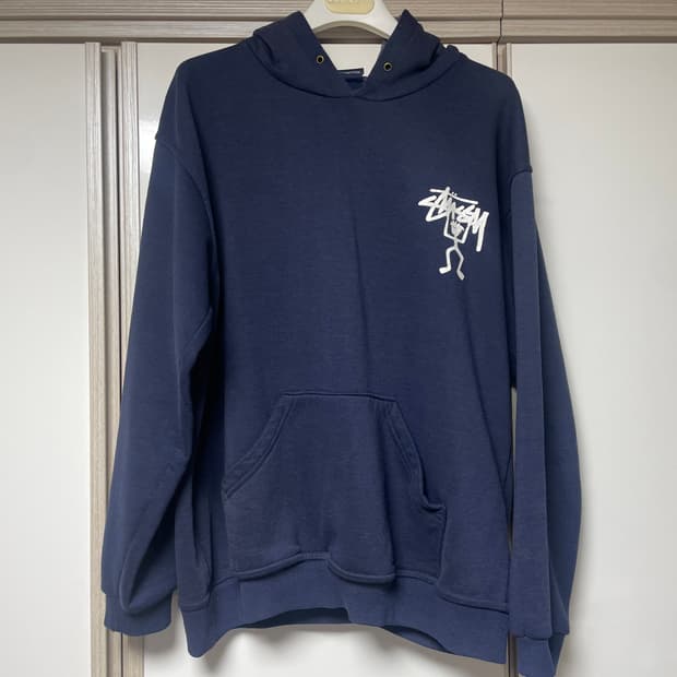 [L] 빈티지 90s stussy 올드 스투시 후드티 네이비