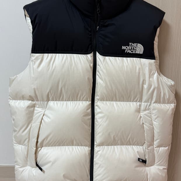 노스페이스 화이트라벨 눕시 패딩 조끼 XL (크림)
