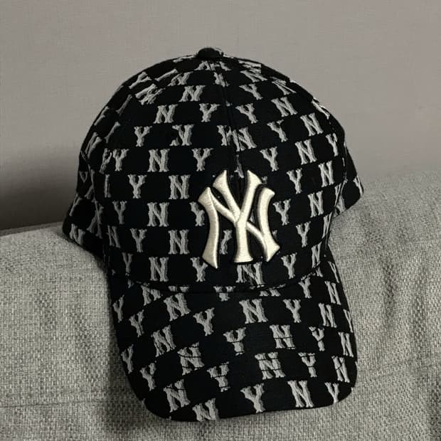 MLB 모노그램 클래식 스트럭쳐 볼캡 뉴욕양키스 블랙