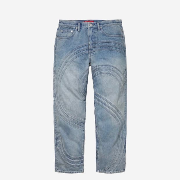 34) Supreme S Logo Loose Fit Jean