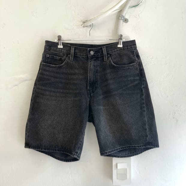 리바이스 468 블랙 워싱 쇼츠