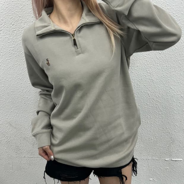 폴로 랄프로렌 옥스포드 베이지 반집업 XL