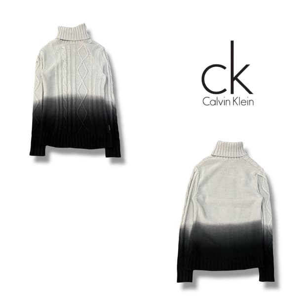  캘빈클라인 그라데이션 터틀넥 니트 y13884
