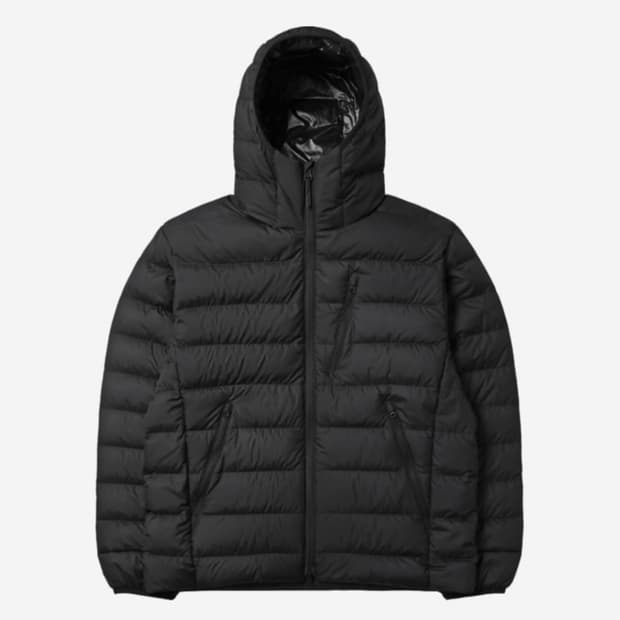 무신사 스탠다드 시티 레저 후드 라이트 다운 자켓 블랙