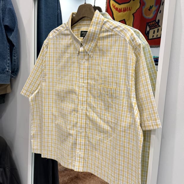Eddie Bauer 에디바우어 컷오프 체크 반팔 셔츠