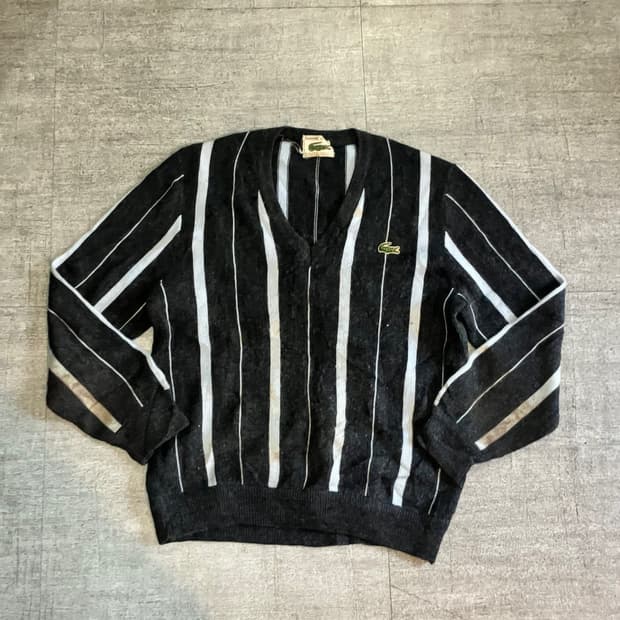 Lacoste 라코스테 올드스쿨아메카지 스트라이프 90‘s 니트스웨터