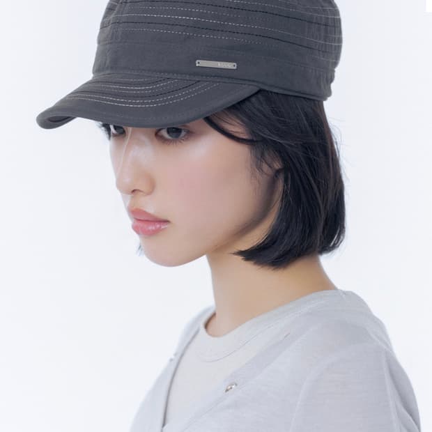 구해요) 미세키서울 Stitch work cap CHARCOAL
