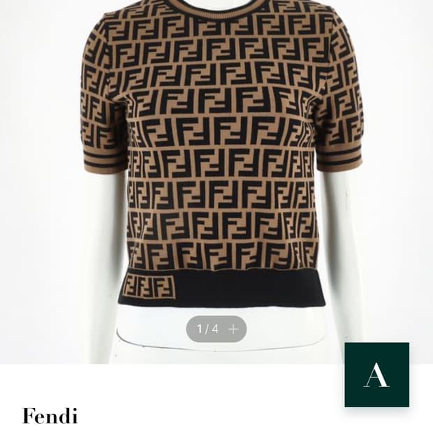 펜디 ff로고 반팔 니트