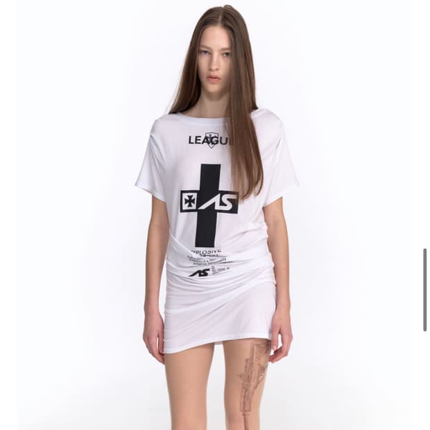 (급처)2000 Archives crucia 티 드레스 화이트