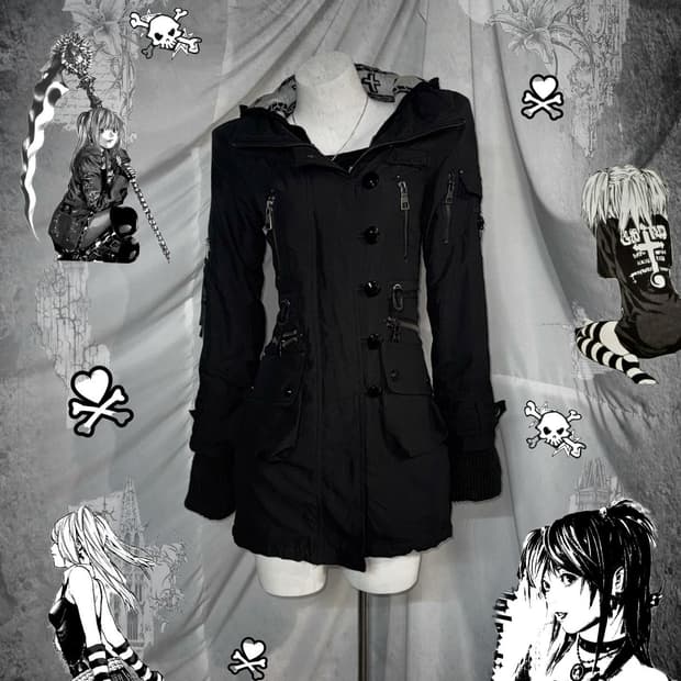 미사깔 무채색 해골 펑투케 OZOC 오조크 코디세트 