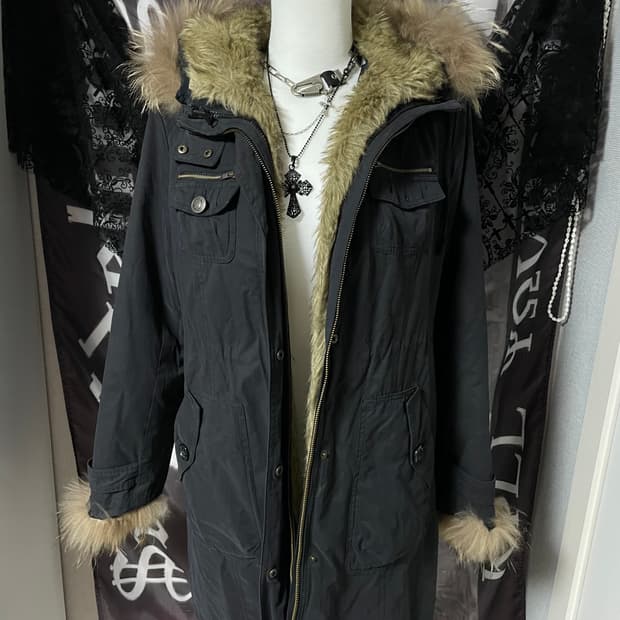 Fur Hoodie Cargo Jacket 빈티지야상그런지페어리히피펑크