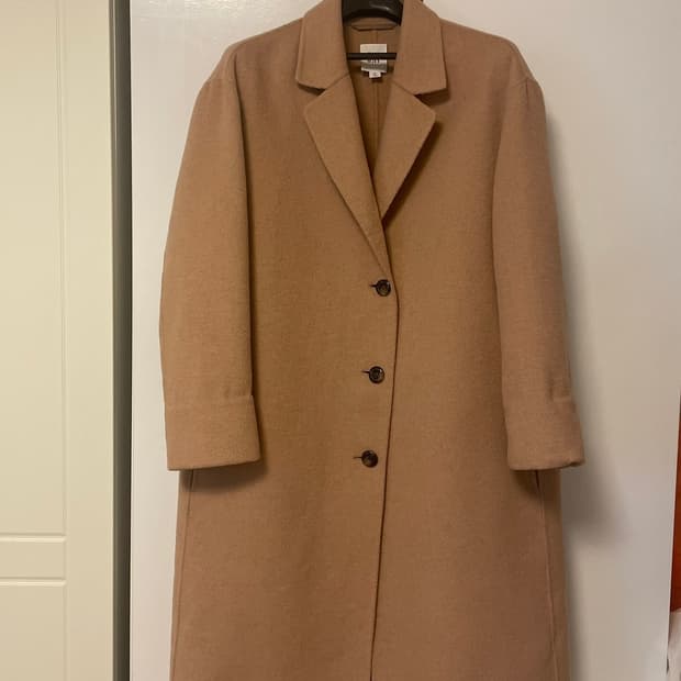Gap갭 정품 핸드메이드 울혼방 카멜 기본 일자 코트 여성m