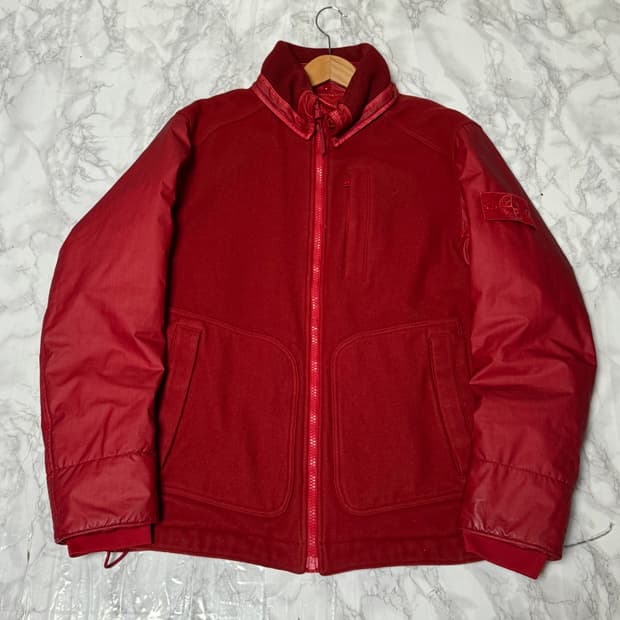 스톤아일랜드 고스트 피스 레드 와펜 2014ss 자켓