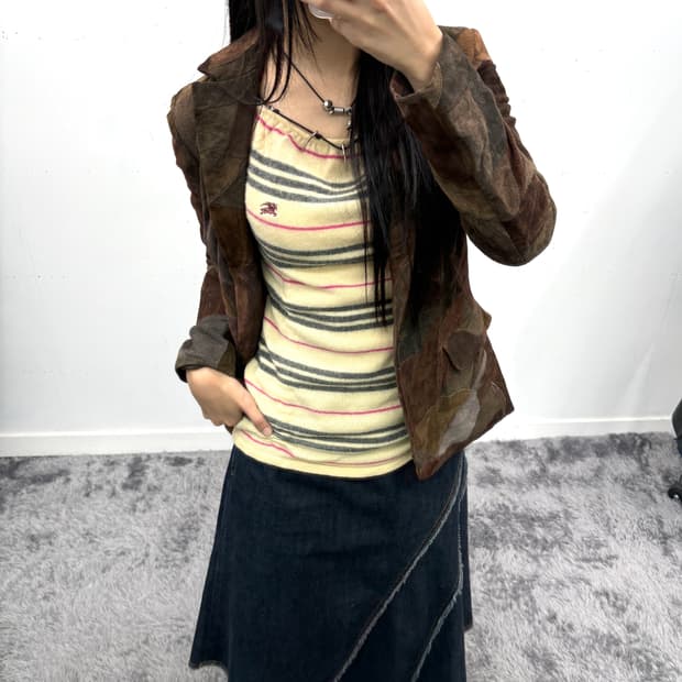 세실맥비 피그 스웨이드 디테일 자켓