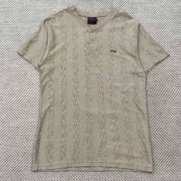 90s 반스 로고 헨리넥 티셔츠 r3334
