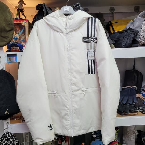 ADIDAS DOWN PUFFER 아이보리 화이트 패딩 (오리털)
