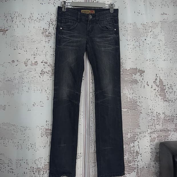 Washed black slim jeans