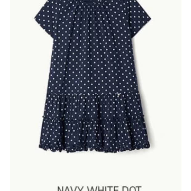 론론 도트 프릴 원피스 네이비 팔아요