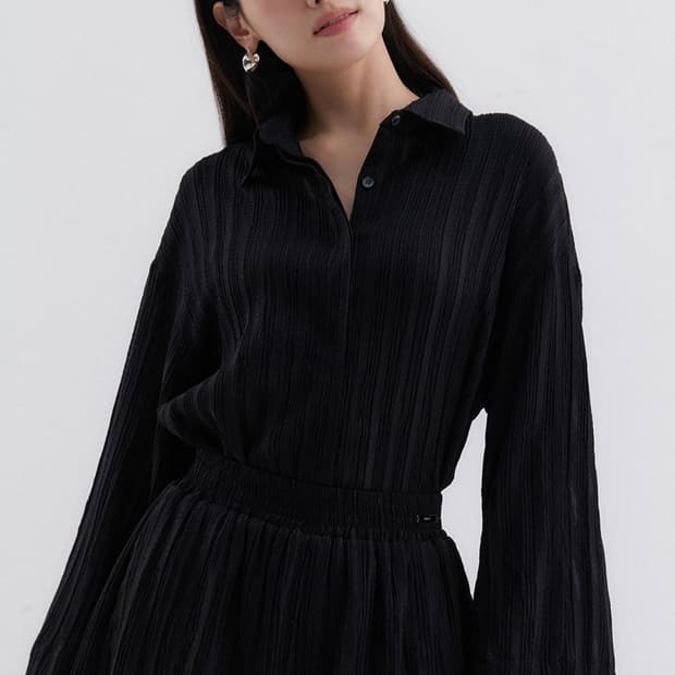 그레이스유 블랙 셔츠 프리사이즈 