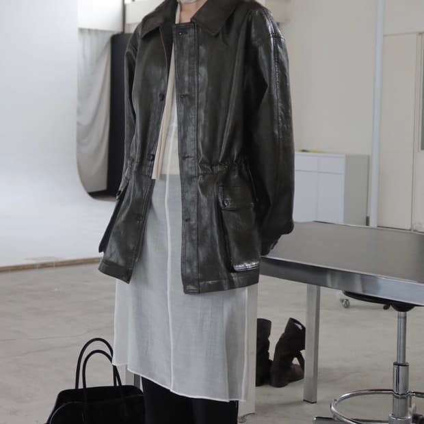 미트미 레더 자켓 야상