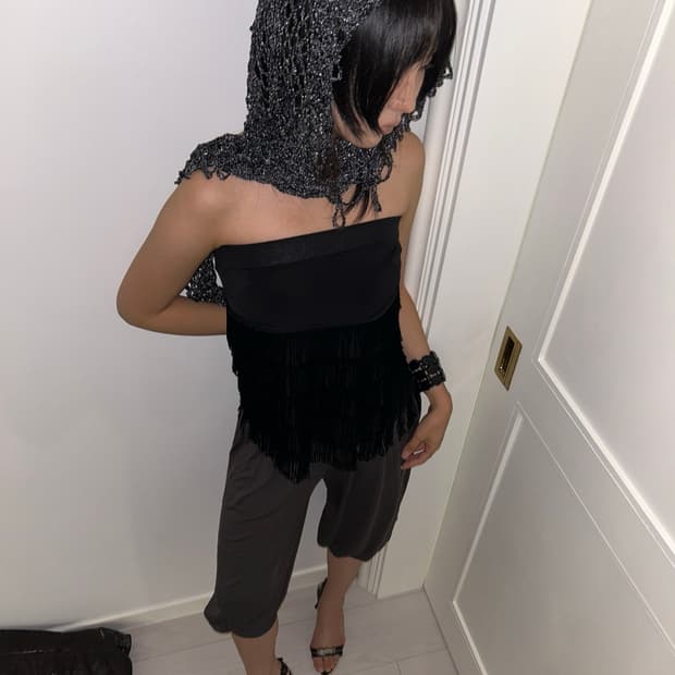 Fringe Two-way Skirt / 빈티지 프린지 튜브탑&스커트