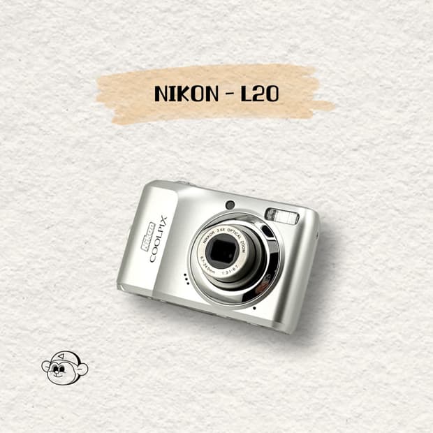 [🎀미니미] 니콘 Nikon 쿨픽스 L20 레트로 디지털 카메라