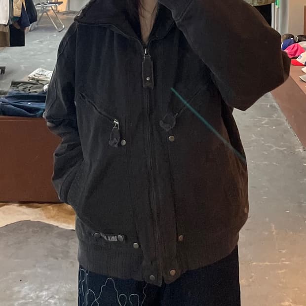 SMEX 빈티지 Y2K 디테일 코튼 집업 자켓 H2107