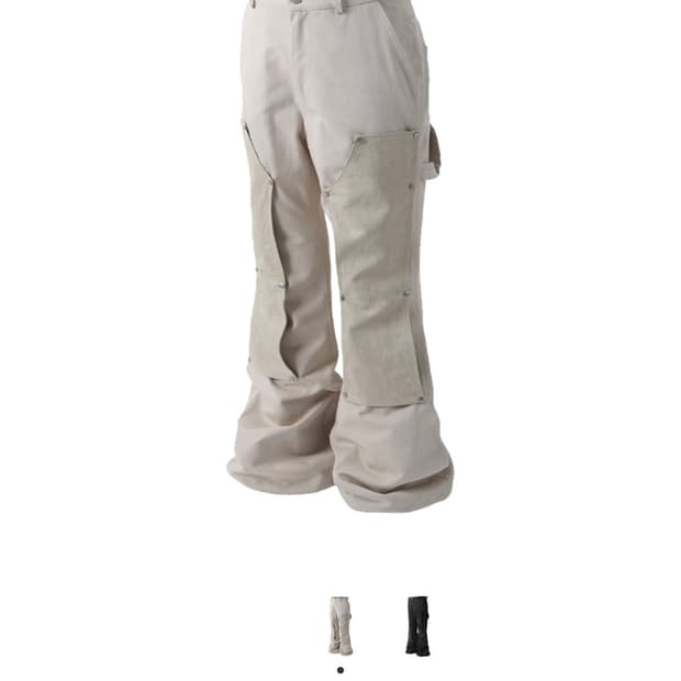 로어링라드 더블 니 카펜터 플레어 팬츠 베이지 L