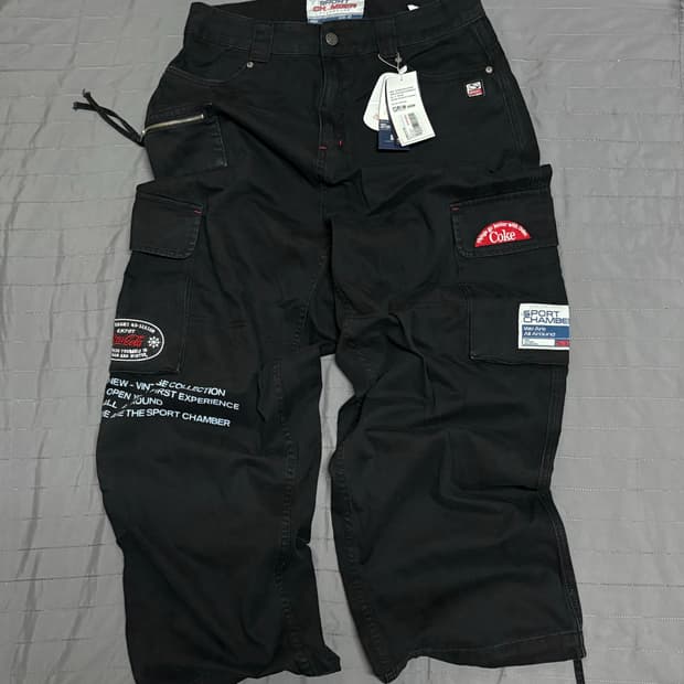 스포츠챔버 [코카콜라] 카고 팬츠(블랙)