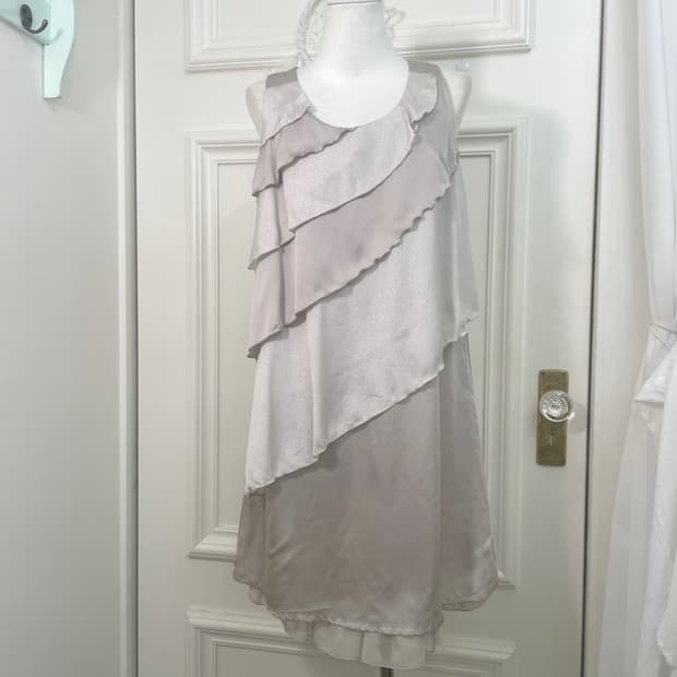 mute lavender crystal button long cardig