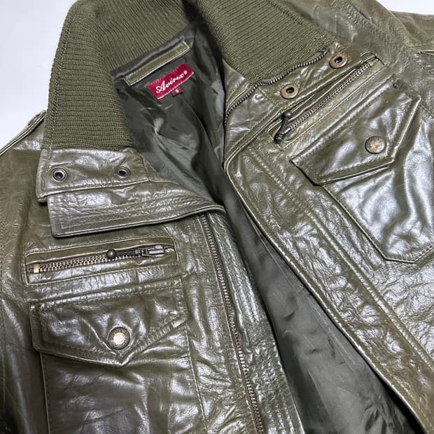 아비렉스 여성 가죽 자켓