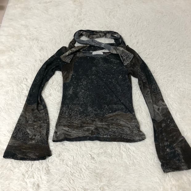 빈티지 시스루 긴팔 슬리브