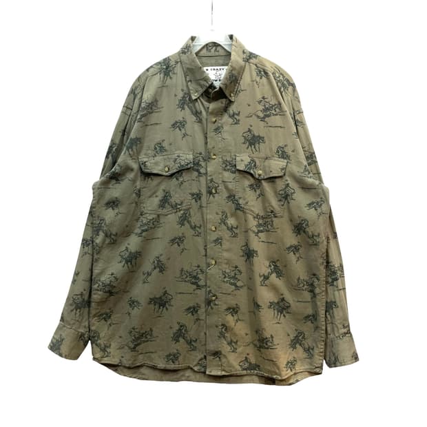 Crazy Cowboy Print Shirt