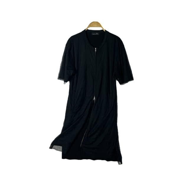 [Yamamoto] 요지야마모토 리스맷 시어 레이어드 집업 원피스