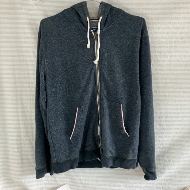 빈티지 노이즈 그레이 스티치 후드 집업 976 y2k 스트릿 갸루 펑키 