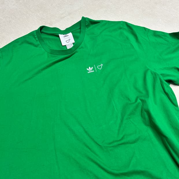 [US 2XL] 아디다스 x 휴먼 메이드 그래픽 티셔츠 그린