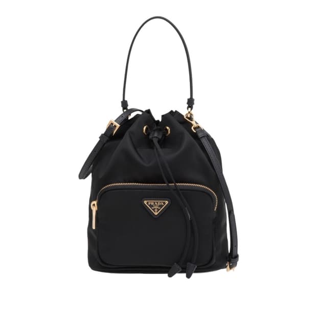 프라다 듀엣 리나일론 숄더백 블랙
