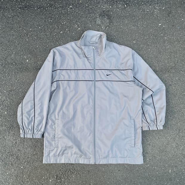 00s 나이키 미드스우시 폴리쉘 바람막이 올드스쿨 백로고 트랙자켓  L