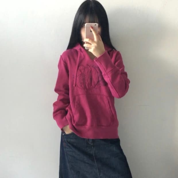 갭 자수프린팅 후드티