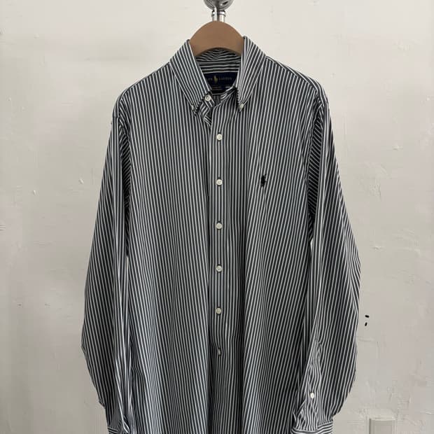Polo 폴로 랄프로렌 그레이 스트라이프 나일론 셔츠