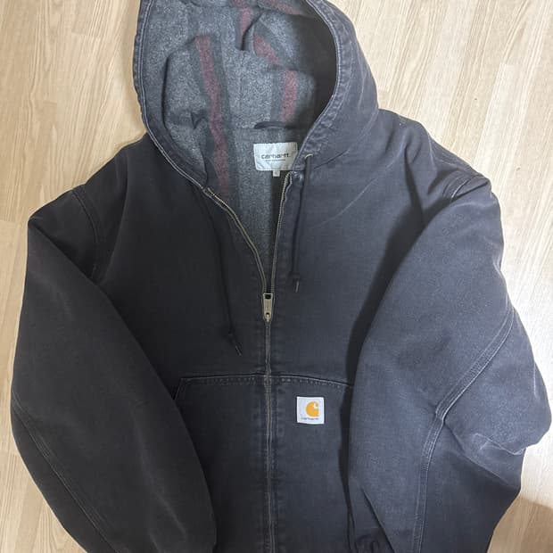 칼하트 WIP 메이틀랜드 데님 OG 액티브 자켓 블랙 스톤 워시드