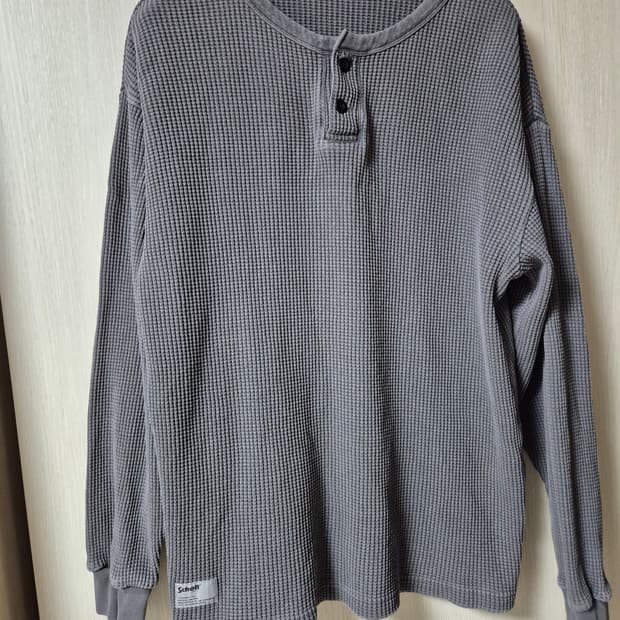 schott 쇼트  피그먼트 와플 헨리넥 티셔츠 긴팔 XL