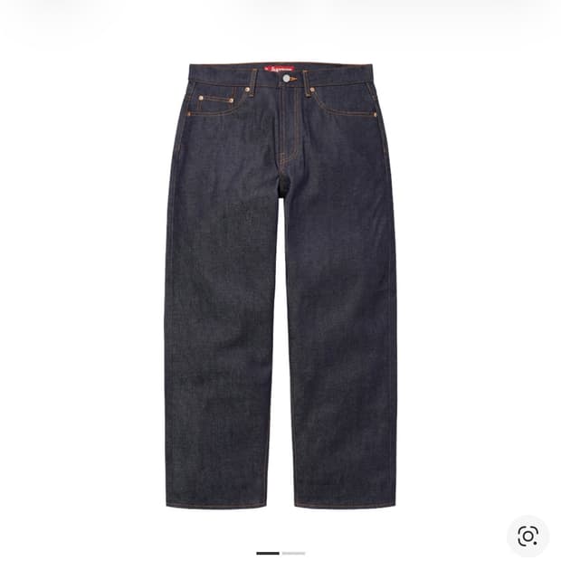 구매글)슈프림 배기 셀비지진 인디고 34