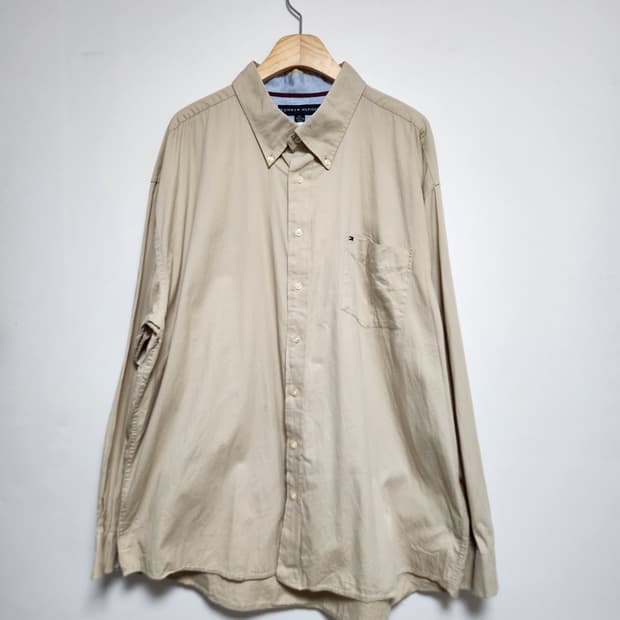 타미힐피거Tommy 베이지 코튼 셔츠 2XL - S122